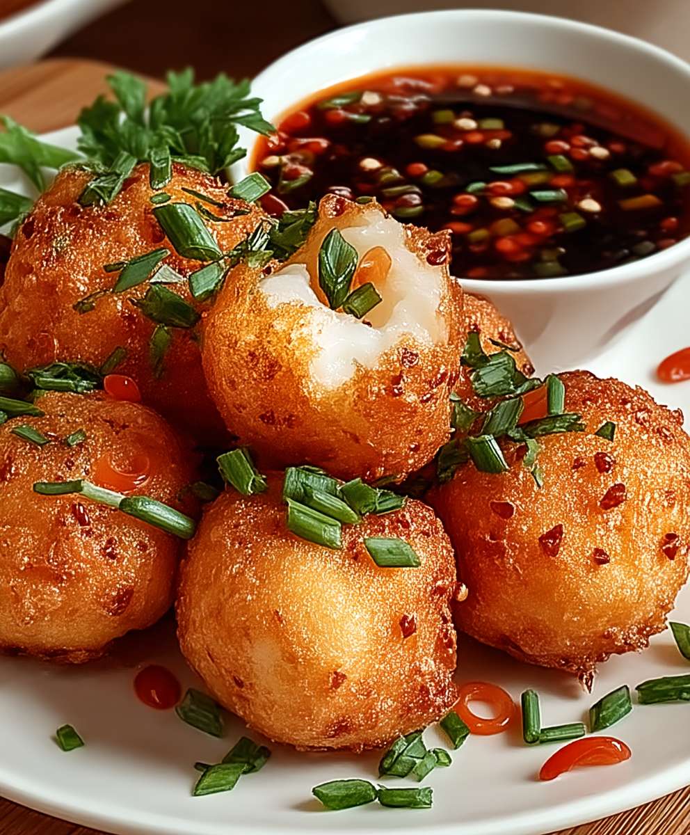 Shrimps Bällchen Chili Soße