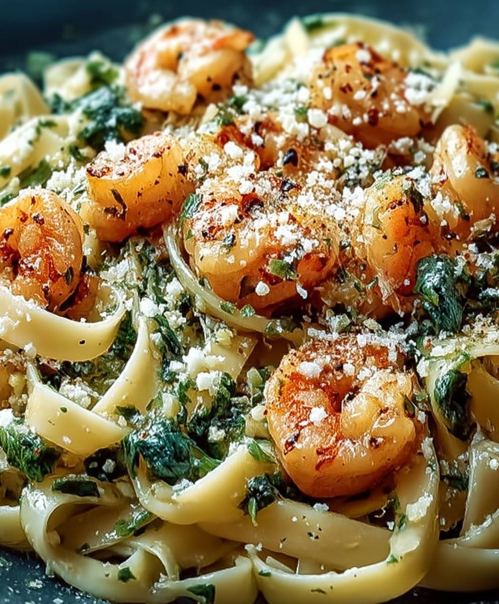 Garnelen Pasta Kräuterbutter Knoblauch
