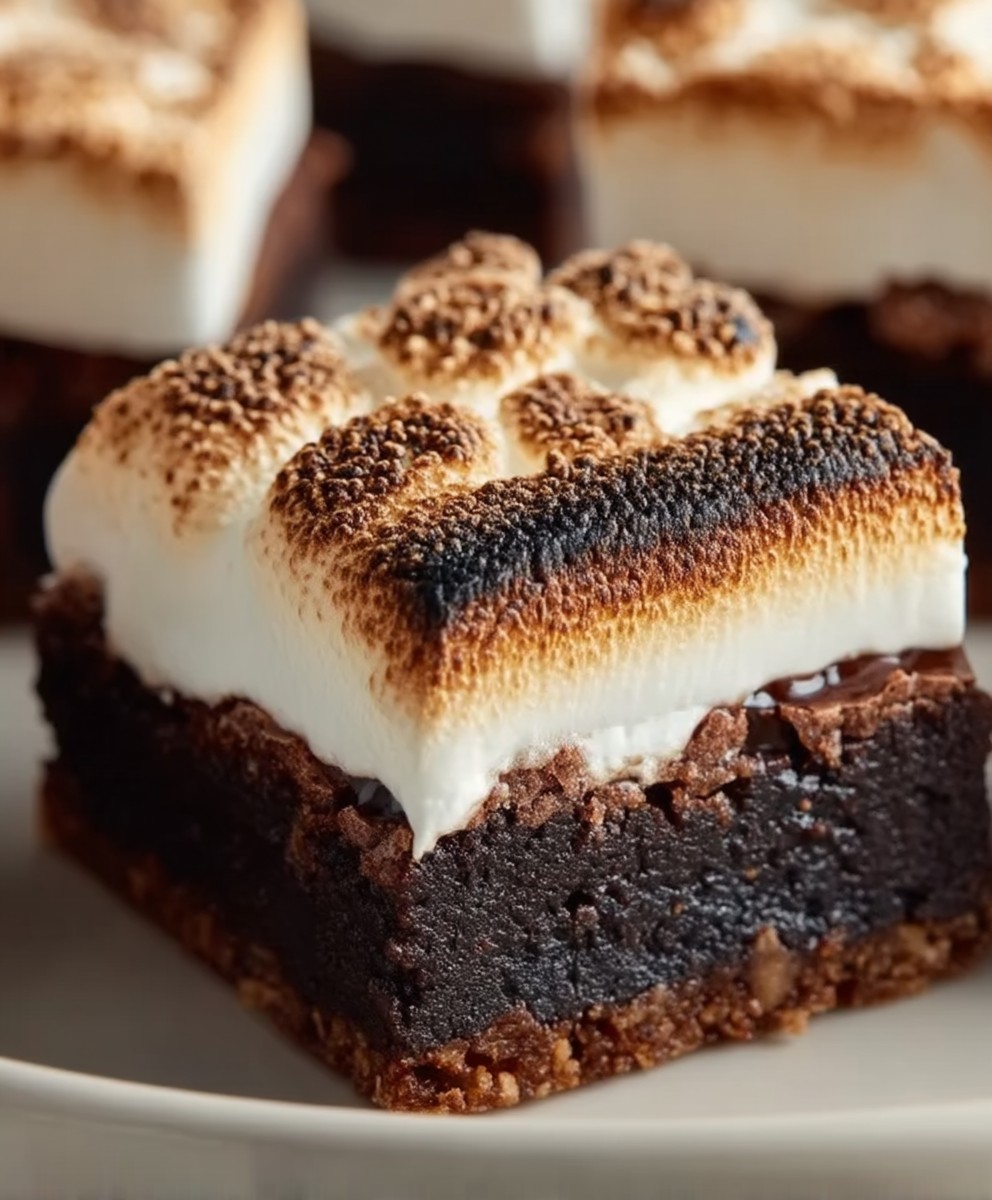 Smores Brownies Vanille Marshmallow