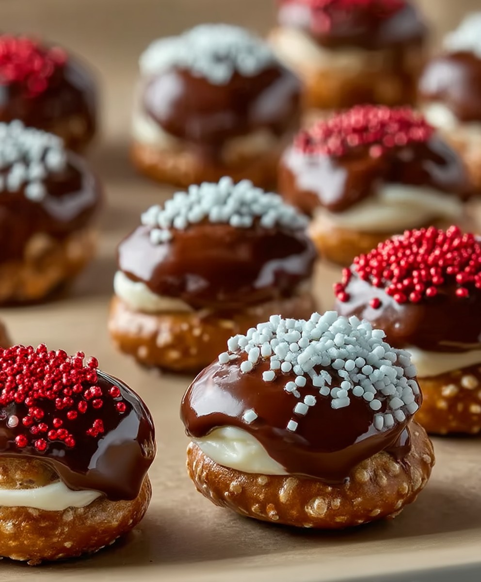 Schokolade Brezel Häppchen Delikatesse