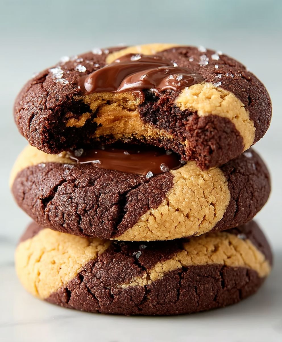 Erdnussbutter Brownie Cookies