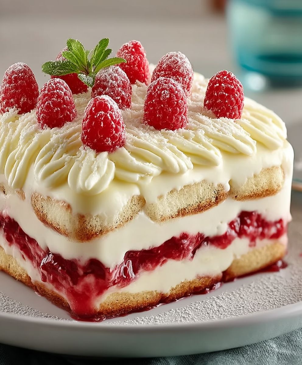 Weisse Schokolade Himbeer Tiramisu