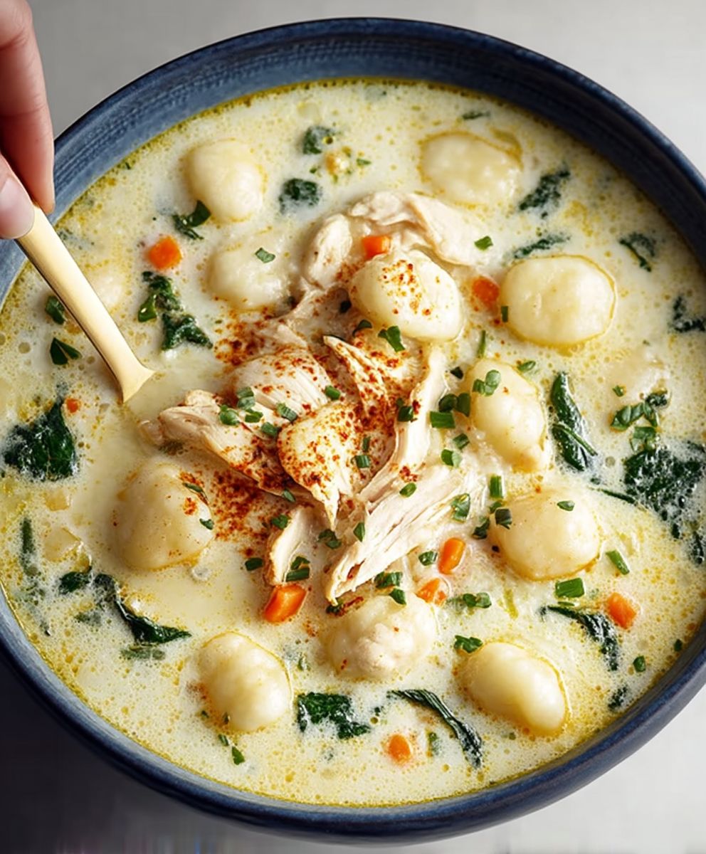 Hähnchen Gnocchi Suppe schnell