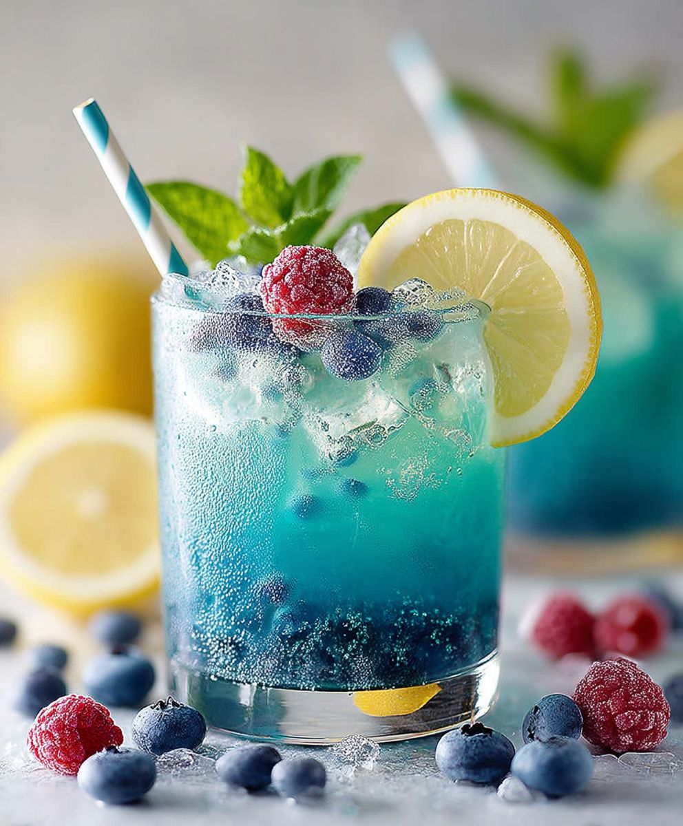 Blaue Himbeerlimonade selber machen