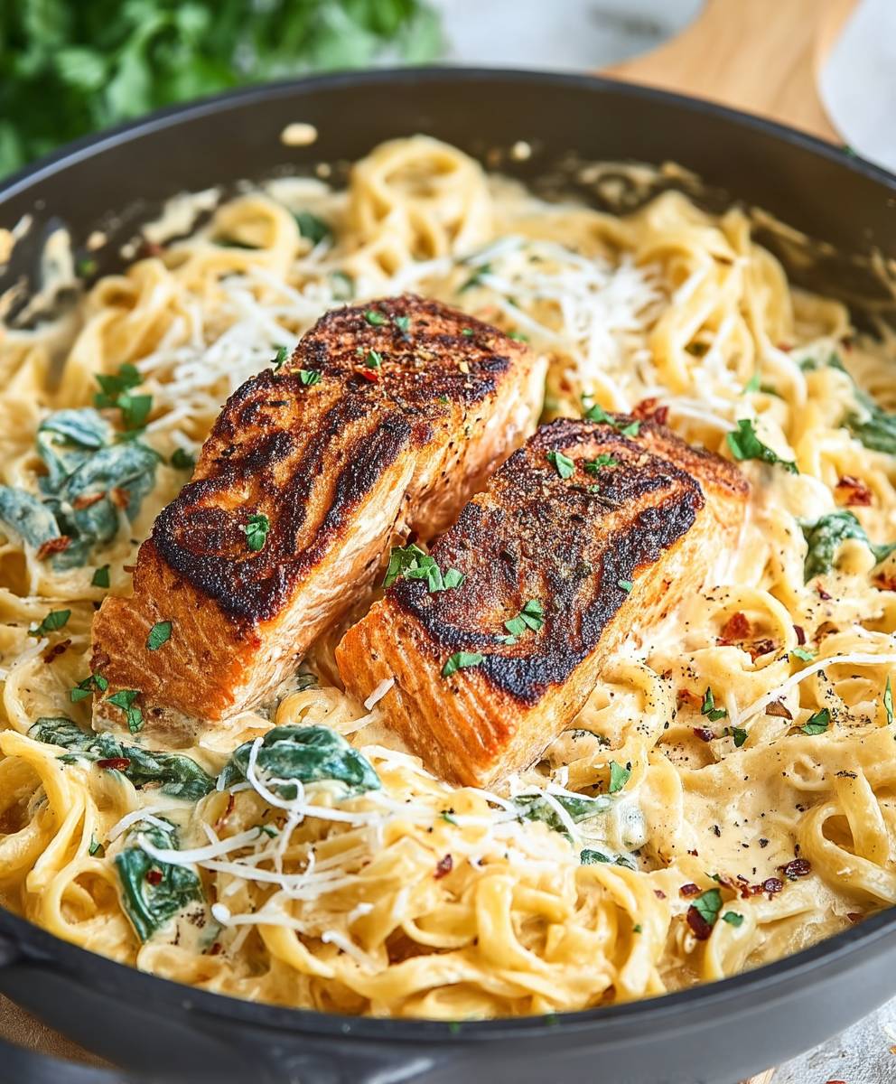 Cajun Lachs Pasta