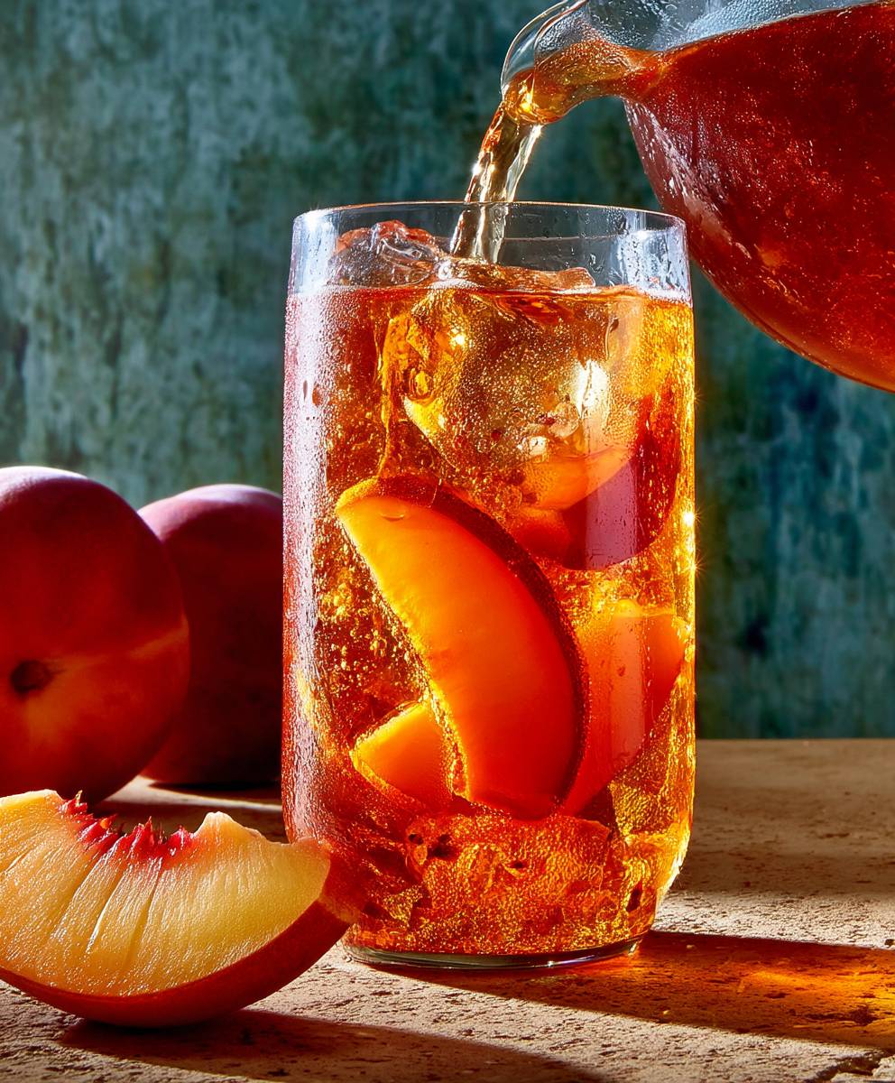 Bourbon Pfirsich Eistee selber machen