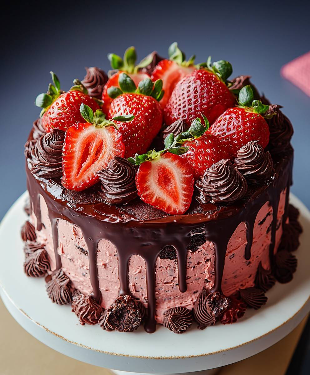 Erdbeer Schoko Torte backen