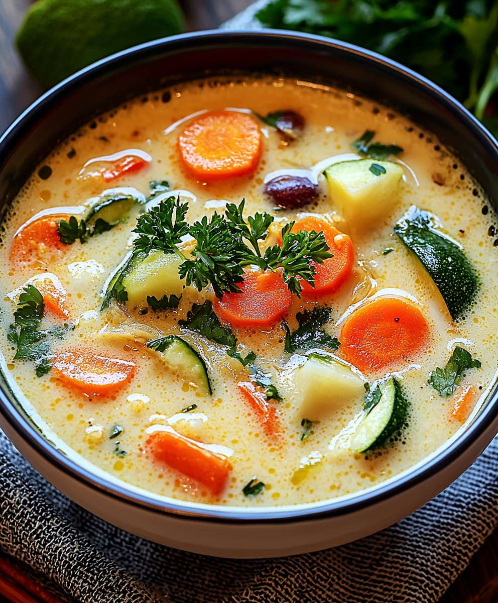 Thai Kokos Suppe Gemüse