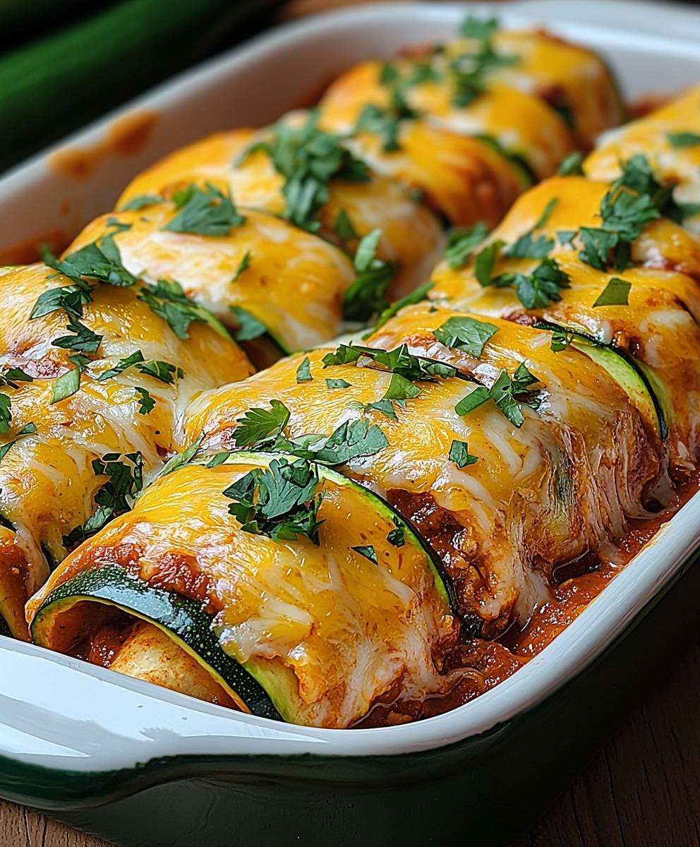 Zucchini Enchilada Roll Ups