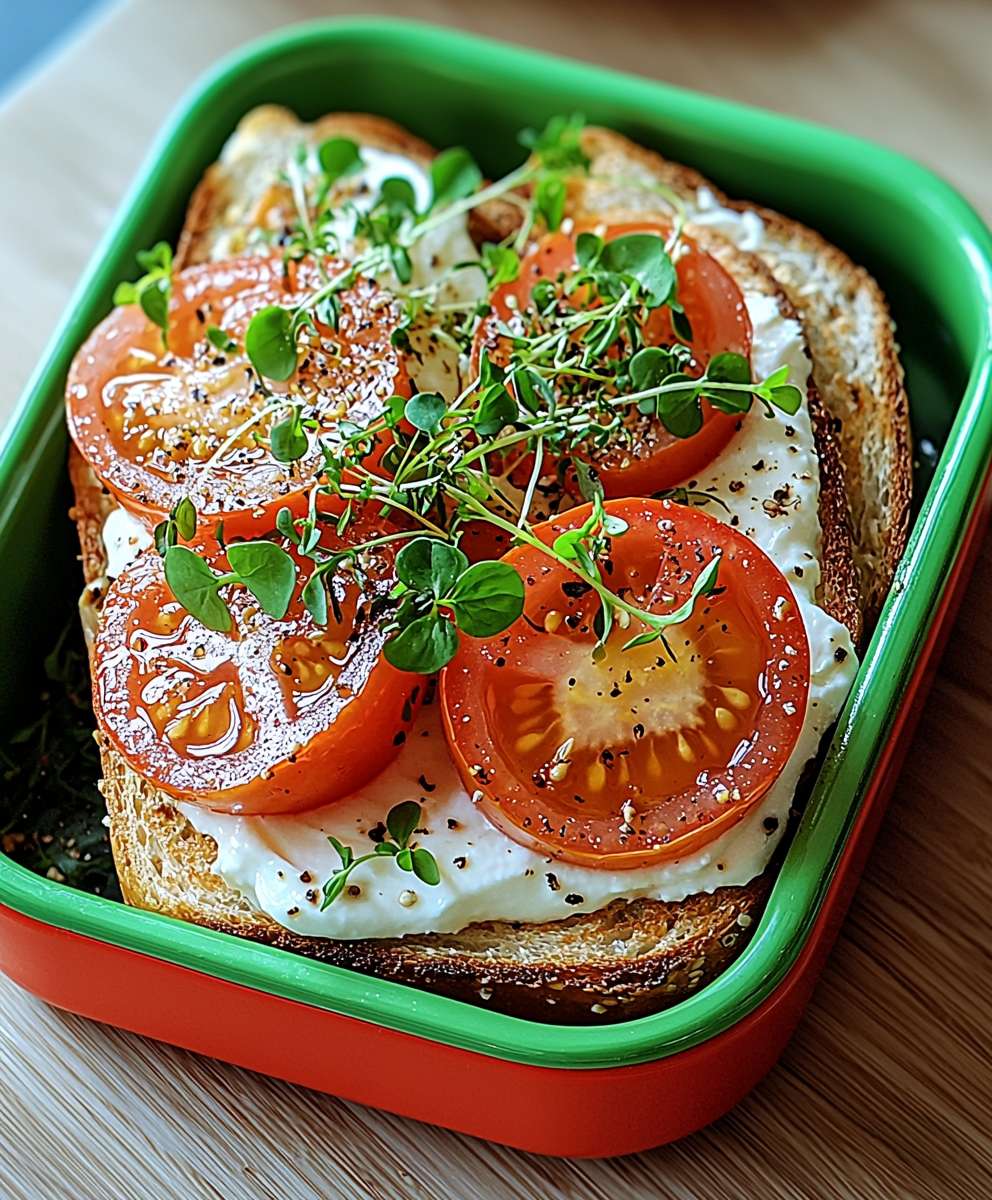 Eiweiß Toastbrötchen mit Tomaten