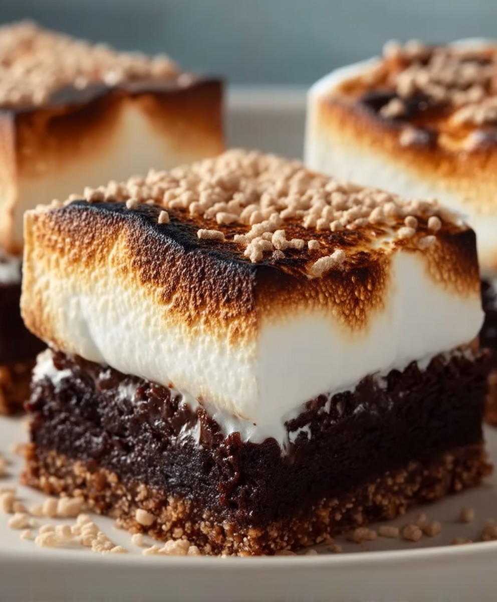 Smores Brownies Vanille Marshmallow