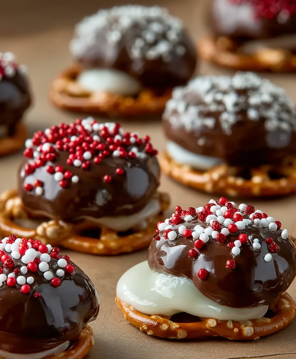 Schokolade Brezel Häppchen Delikatesse