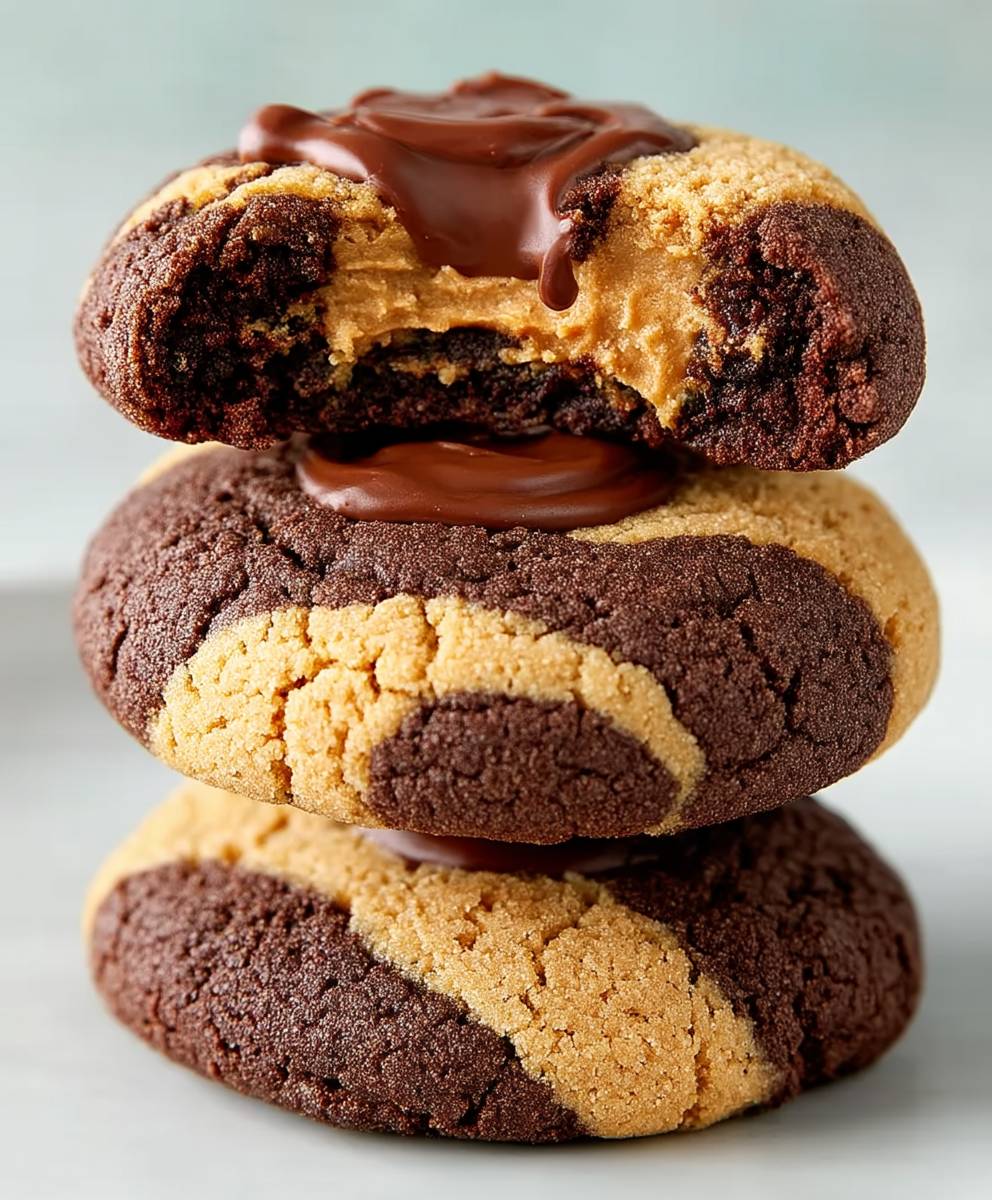 Erdnussbutter Brownie Cookies
