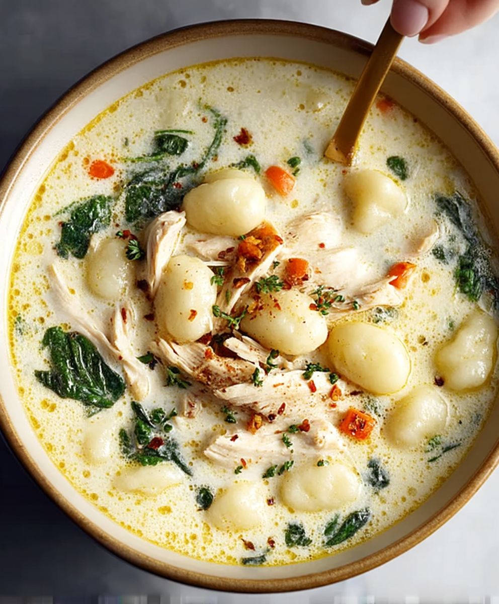 Hähnchen Gnocchi Suppe schnell