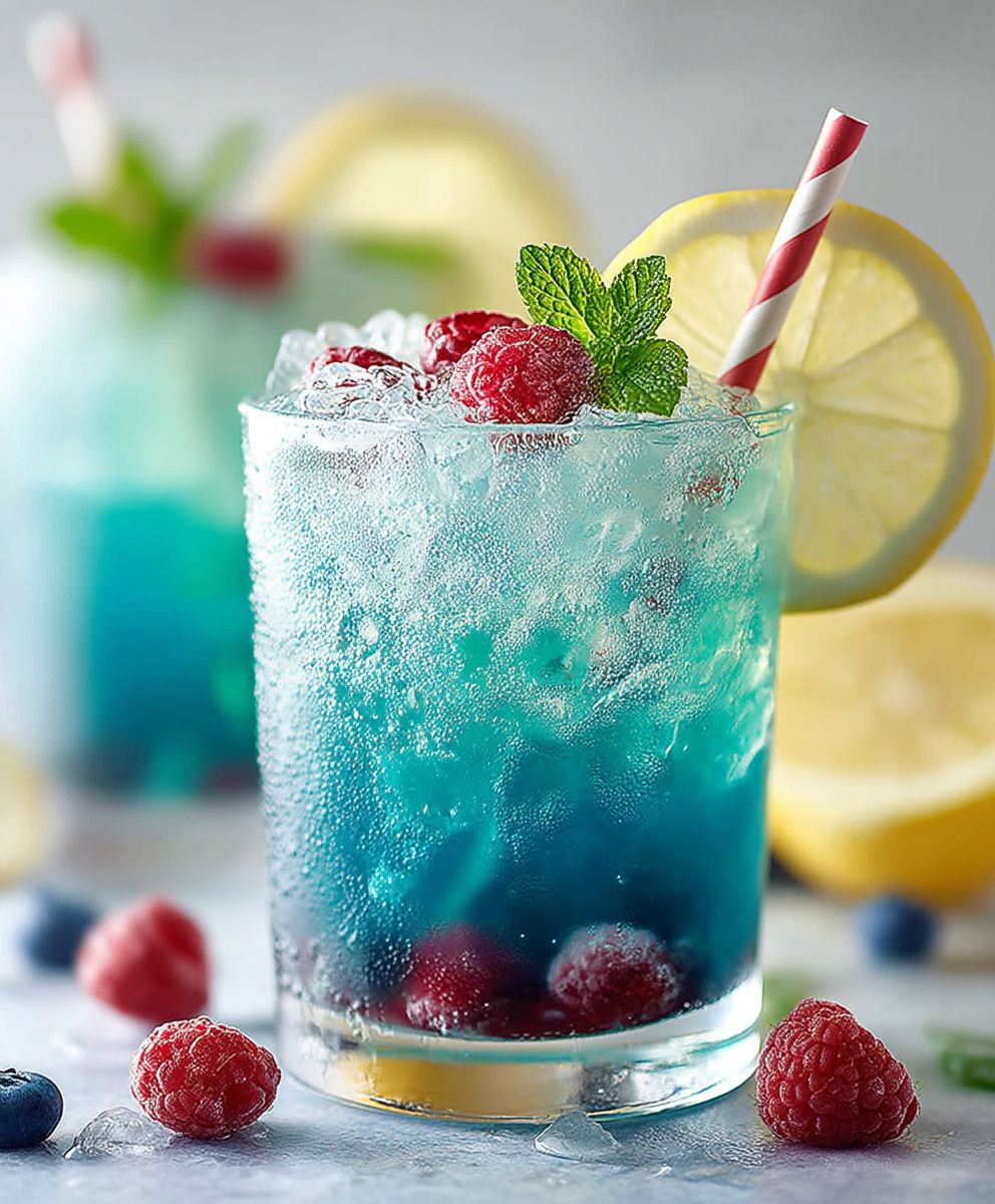 Blaue Himbeerlimonade selber machen