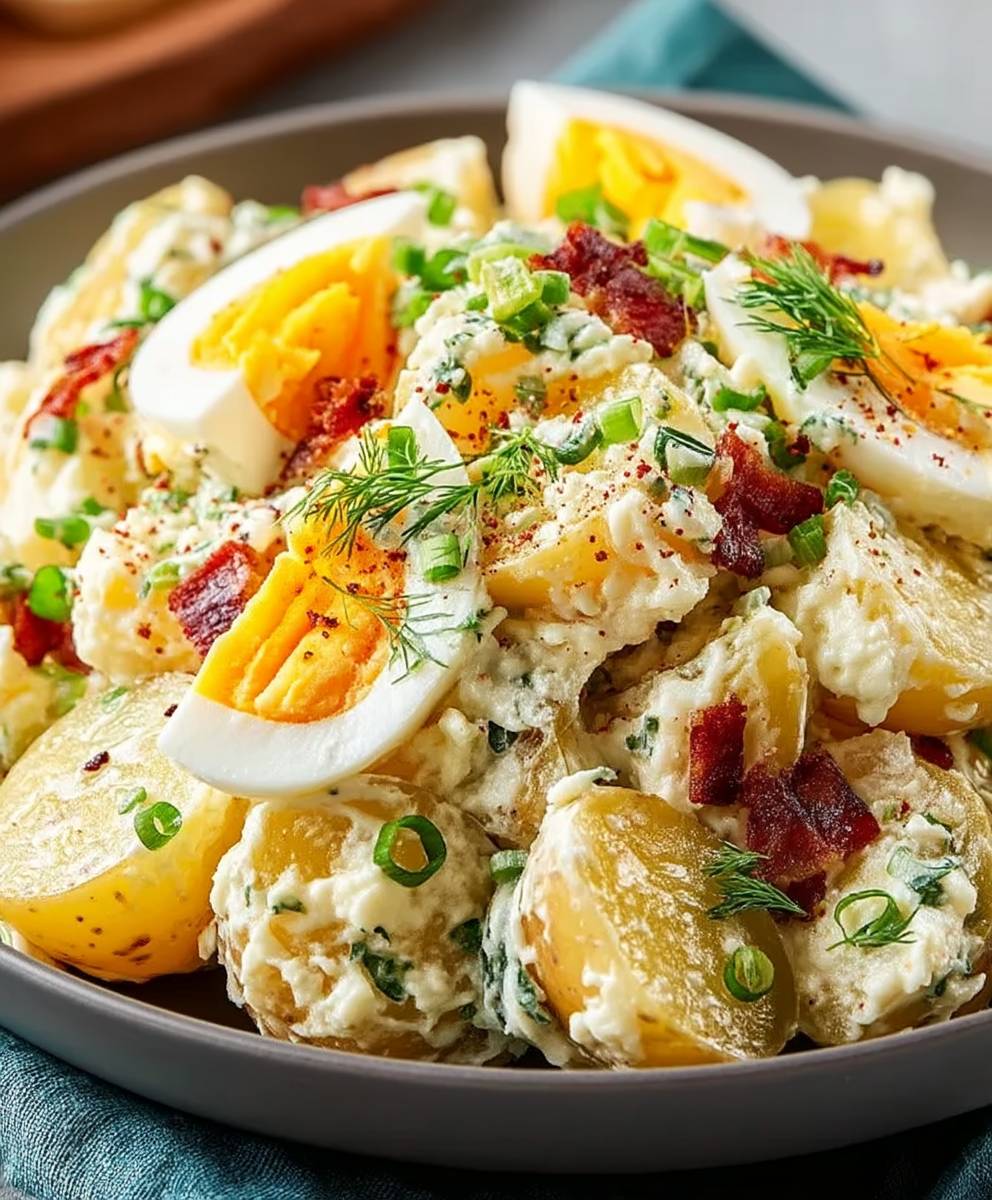Kartoffelsalat mit Eiern einfach