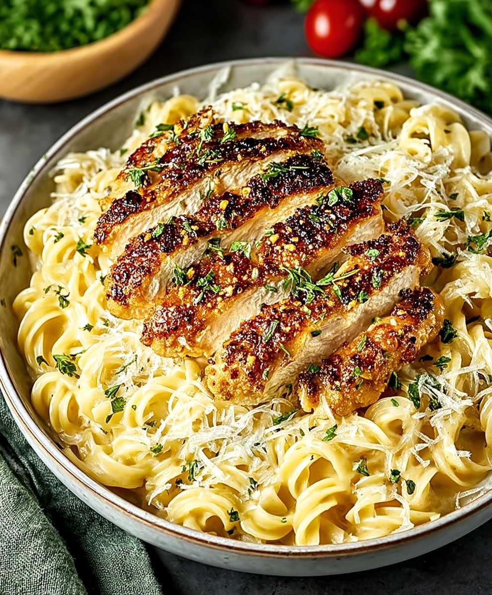 Knuspriges Hähnchen Pasta