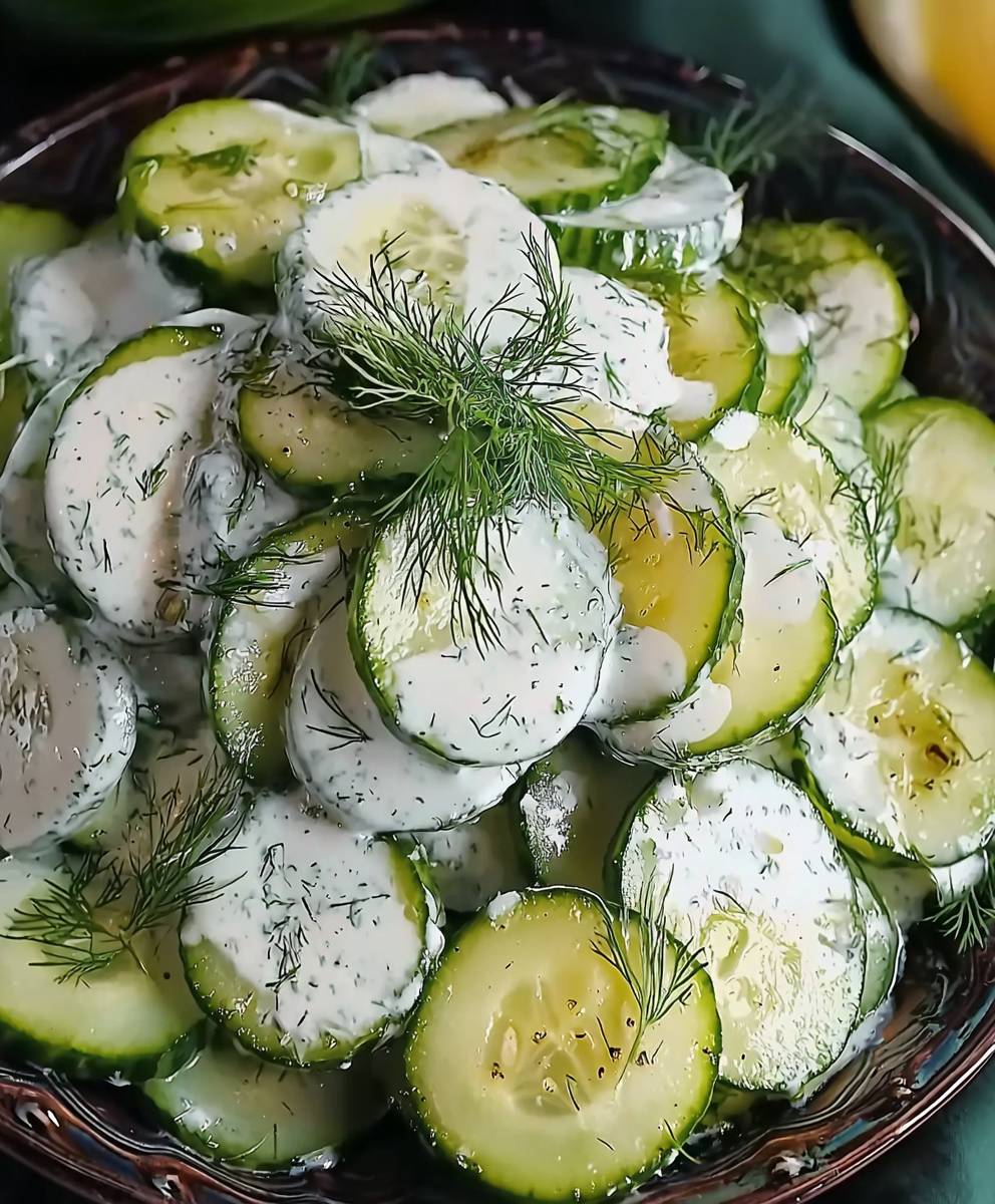 Gurkensalat mit Schmand Dill