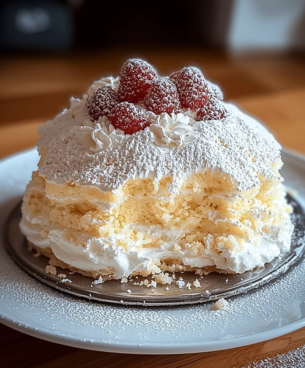 Quark Schneekuchen Vanillepudding