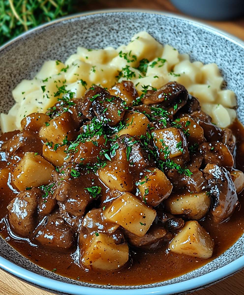 Pilzgulasch einfach zubereiten