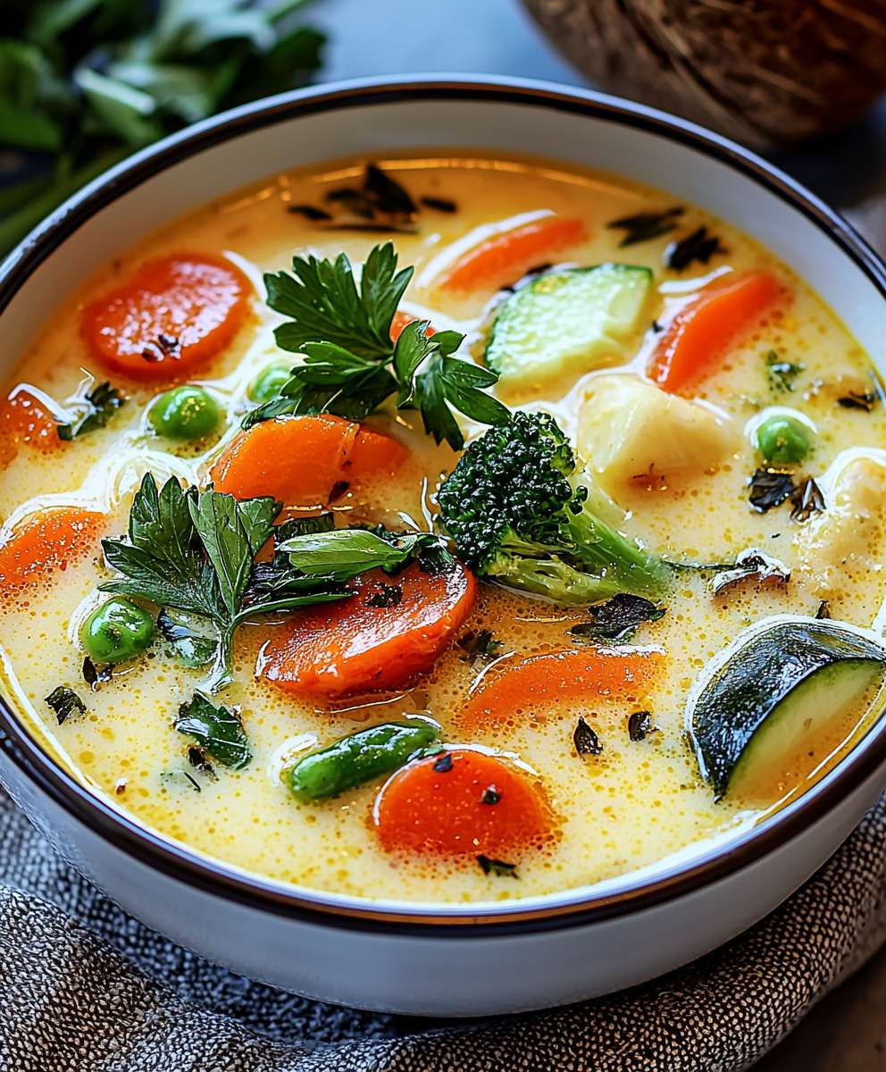 Thai Kokos Suppe Gemüse