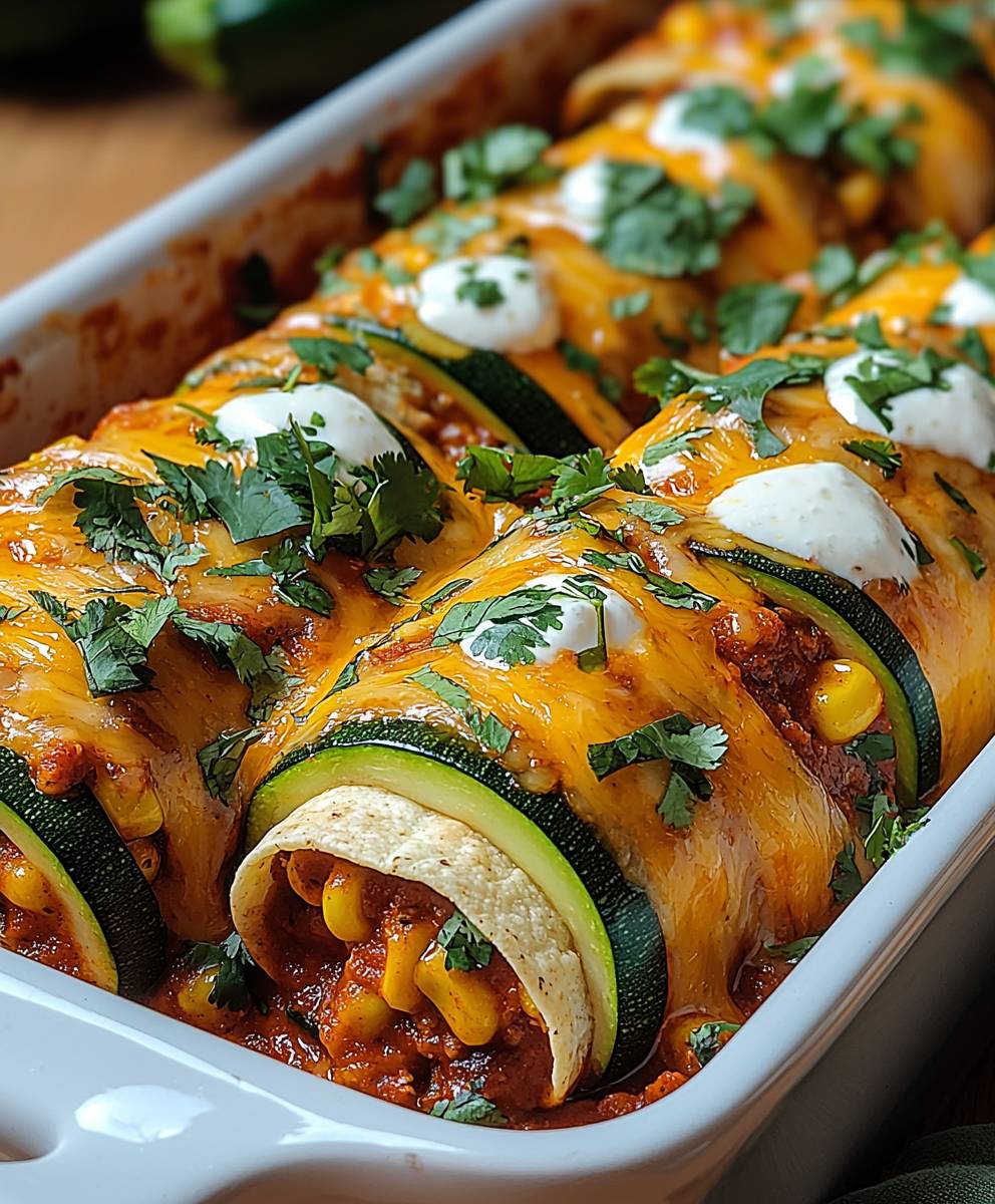 Zucchini Enchilada Roll Ups