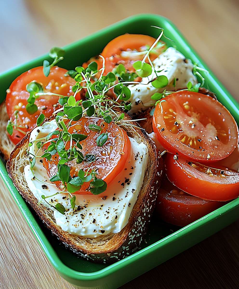 Eiweiß Toastbrötchen mit Tomaten