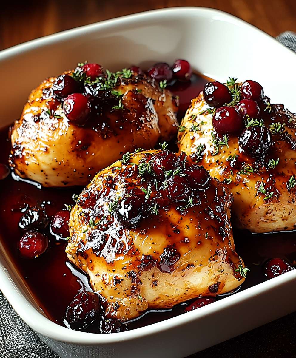 Preiselbeer Balsamico Hähnchen Glasur