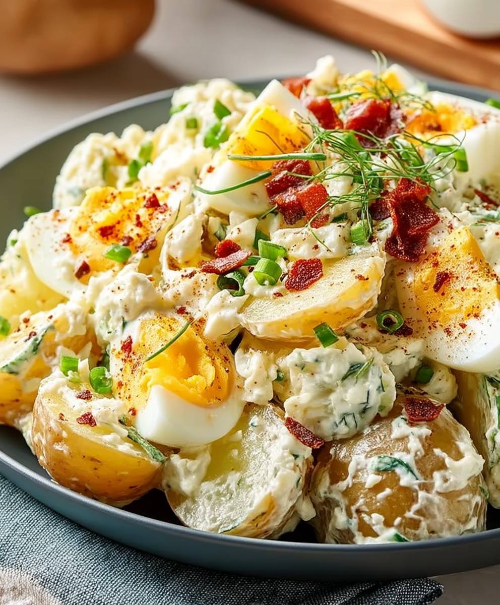 Kartoffelsalat mit Eiern einfach
