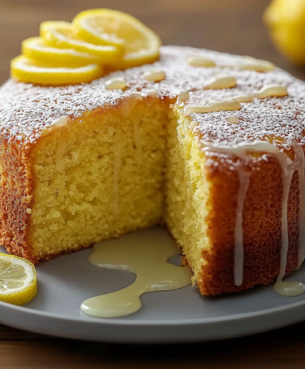 Zitronenkuchen mit Guss