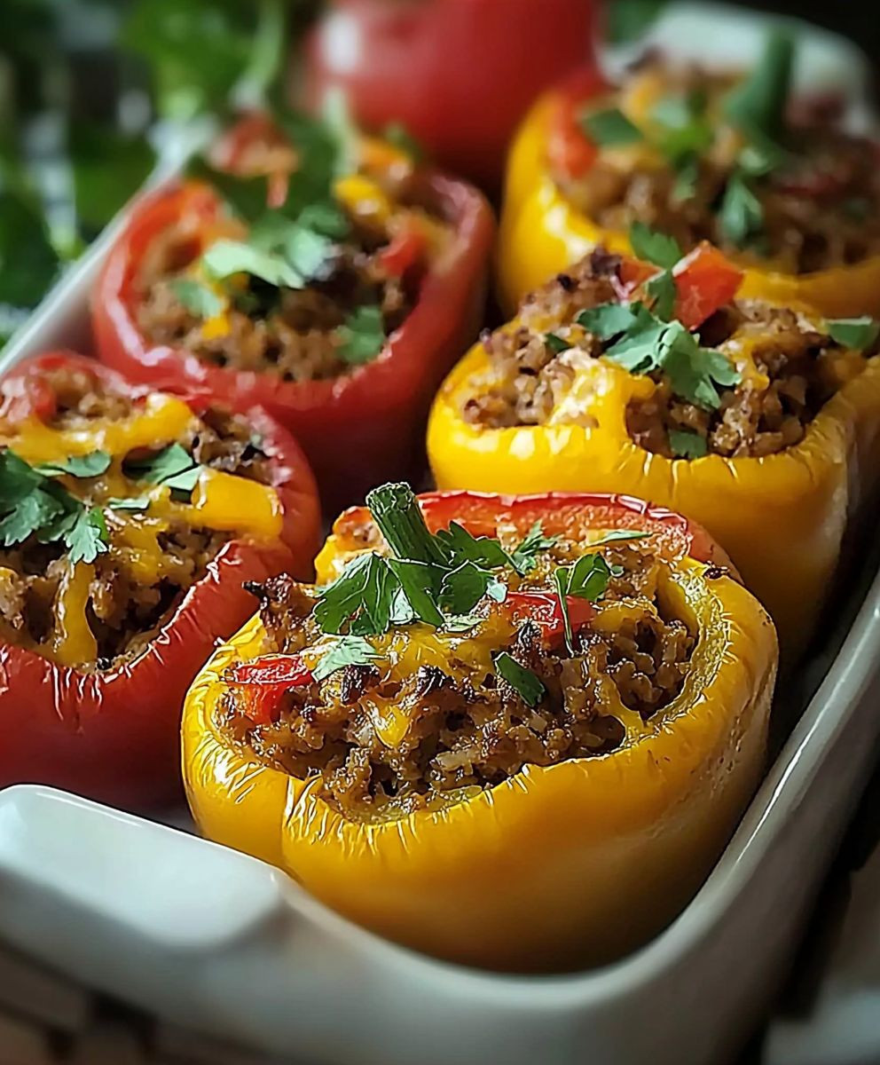Gefüllte Paprika Asiatisch