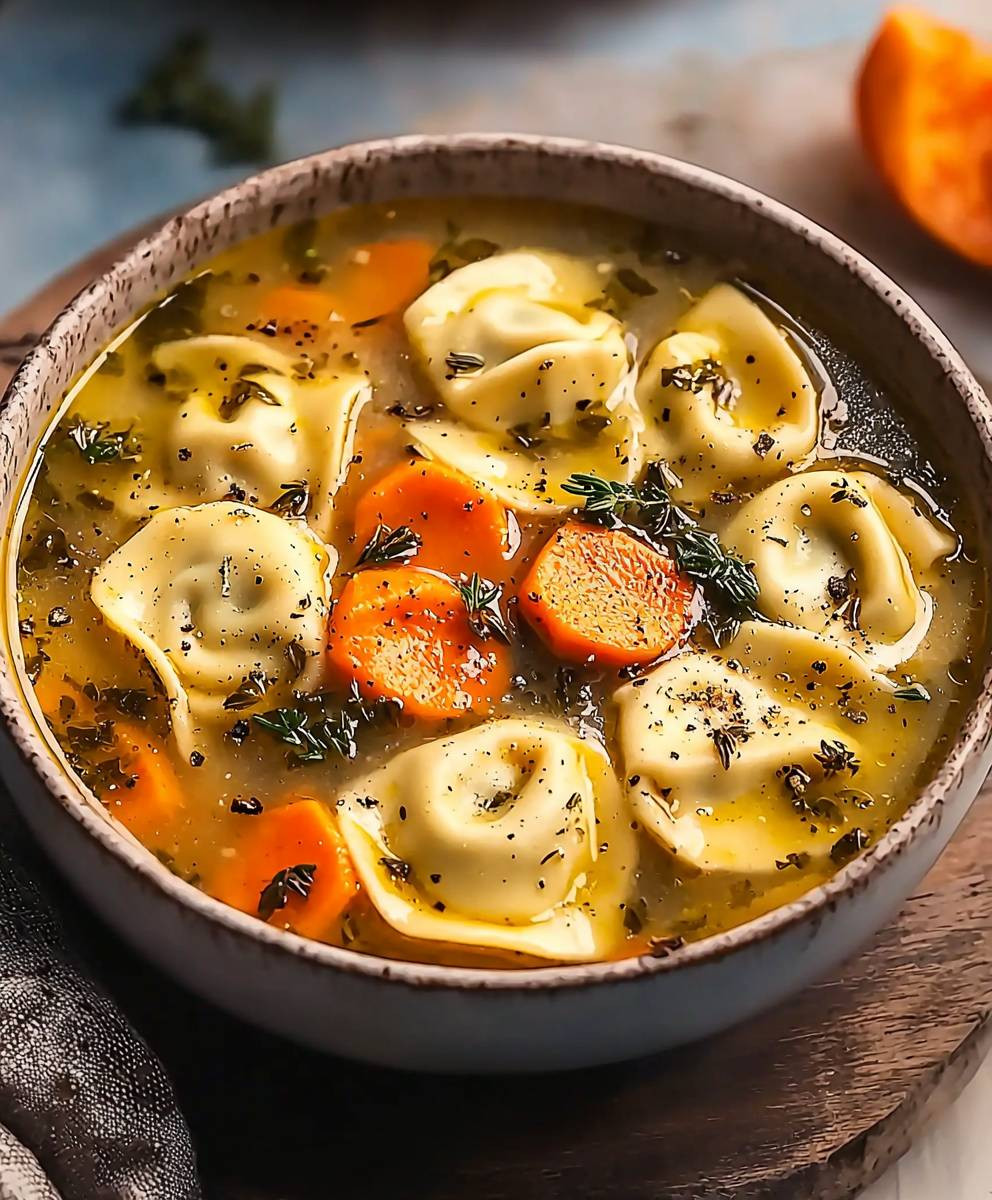 Hühnertortellini Suppe