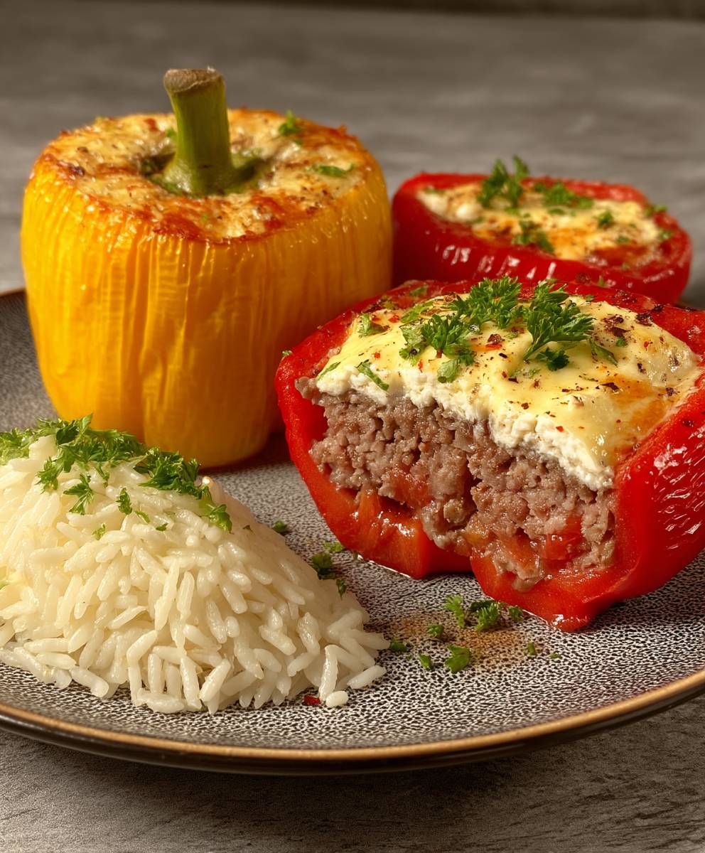 Gefüllte Paprika Hackfleisch Feta