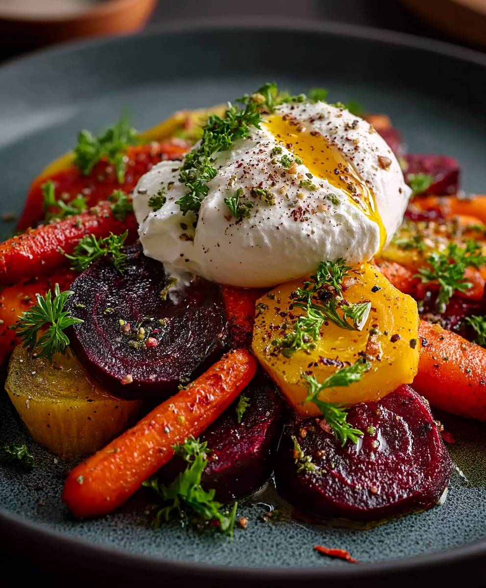 Rote Bete Karotten Salat Burrata