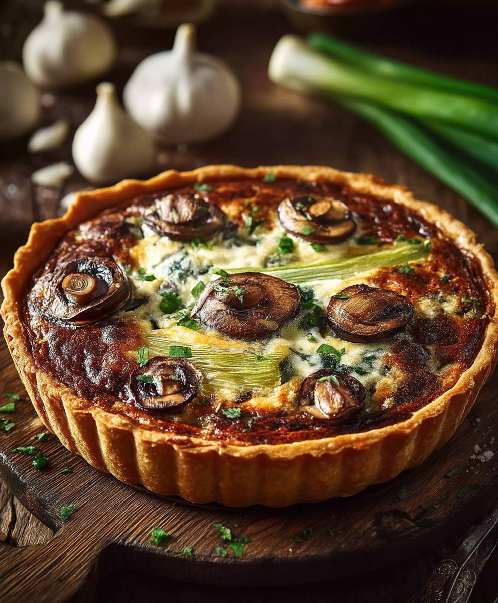 Pilz Quiche Lauch
