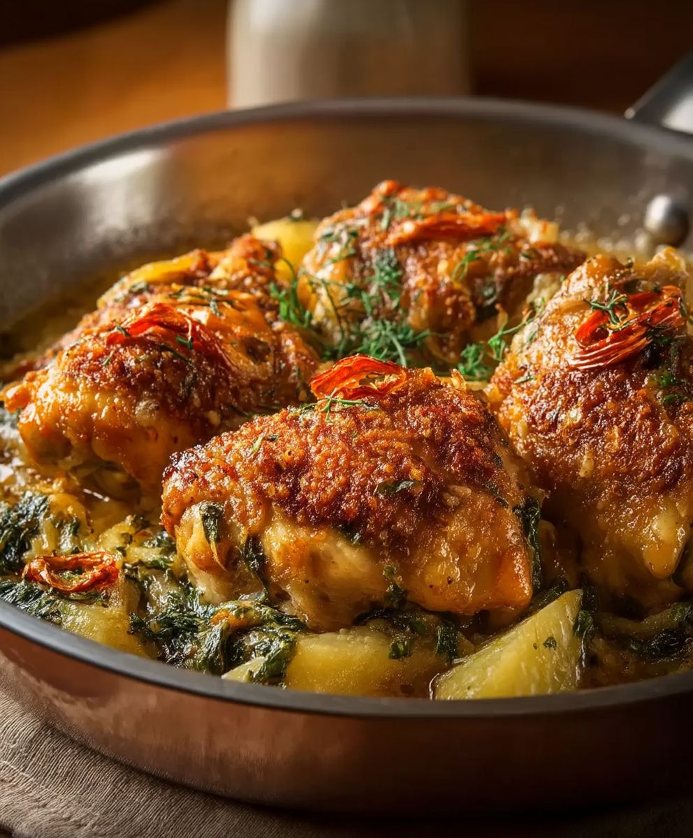 Ligurische Hähnchenpfanne