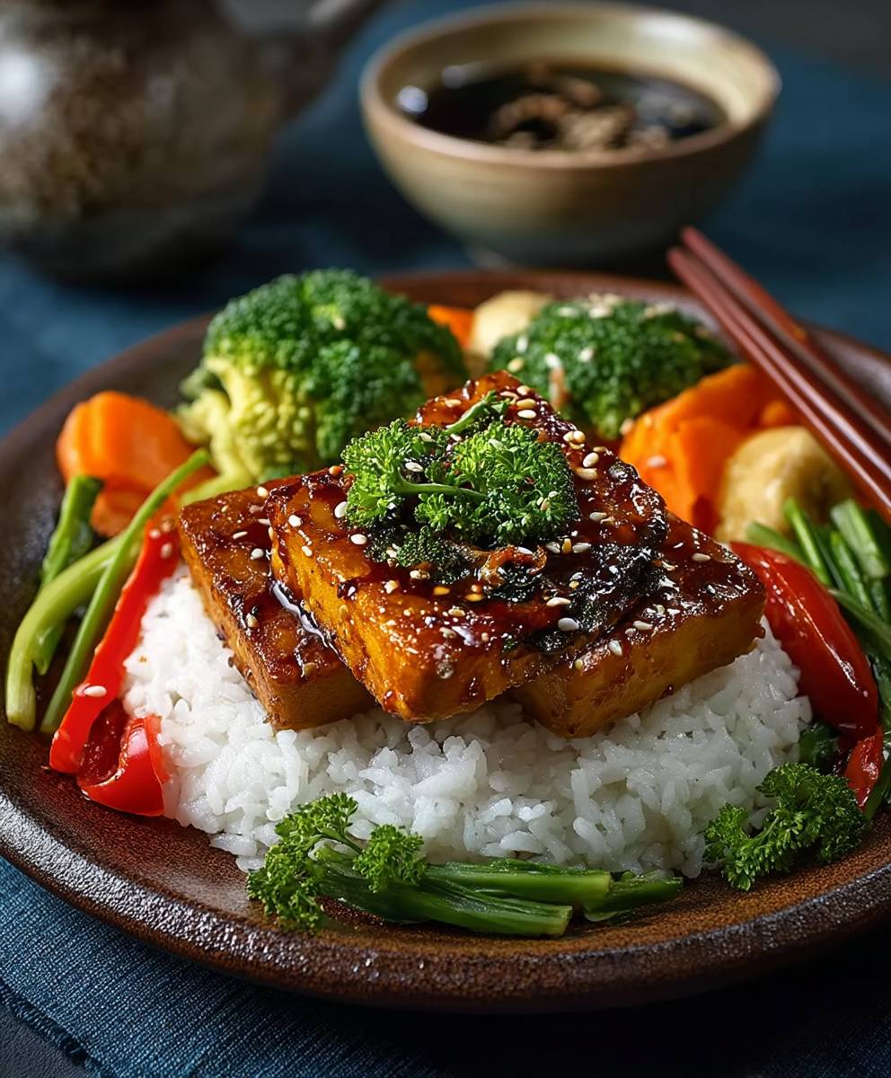 Teriyaki Tofu Steaks Gemüse