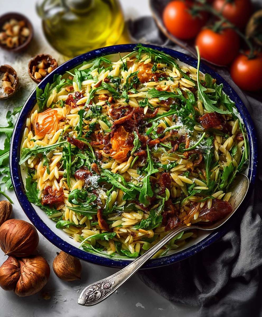 Orzo Salat mit Rucola