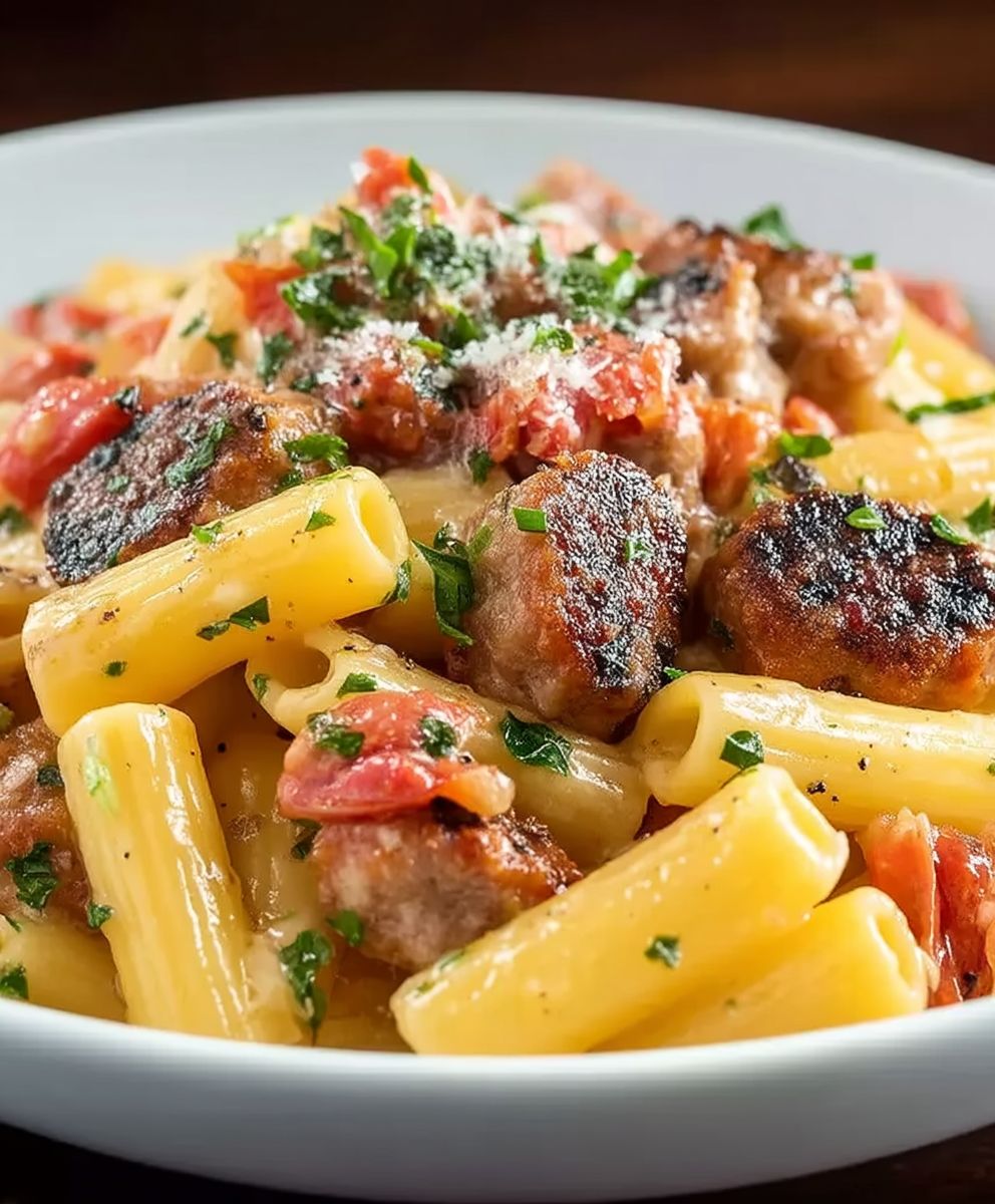 Würzige Wurst Pasta