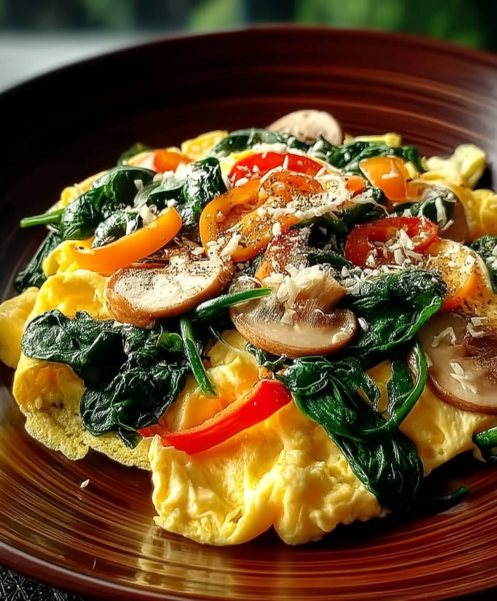 Spinat Ei Frühstück Wrap