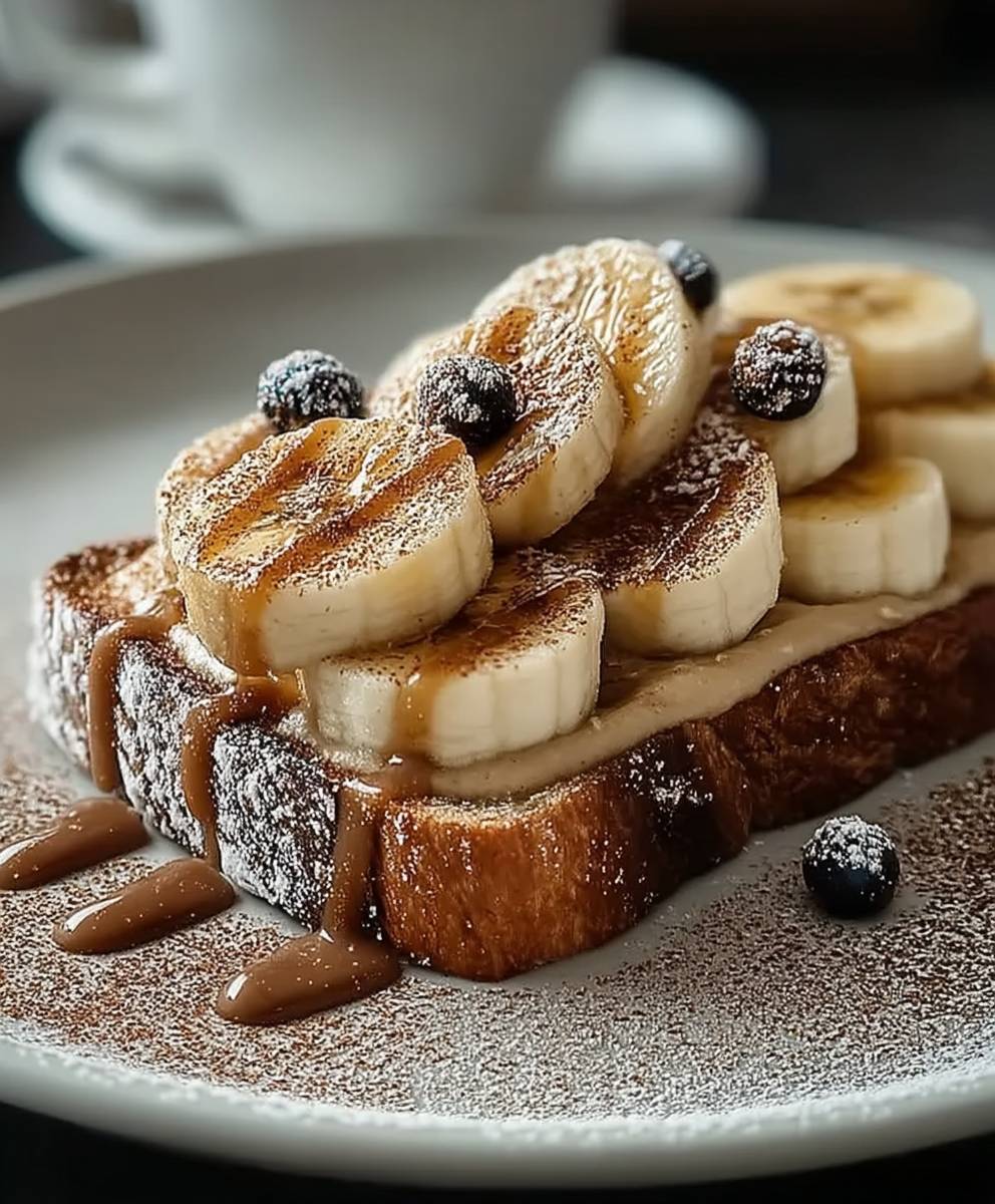 Mandelbutter Bananen Toast