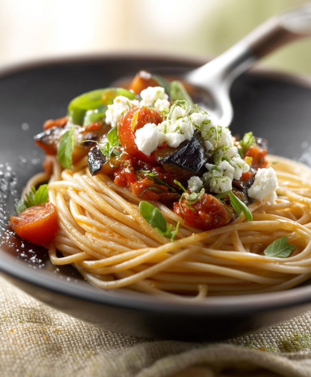Auberginen Spaghetti