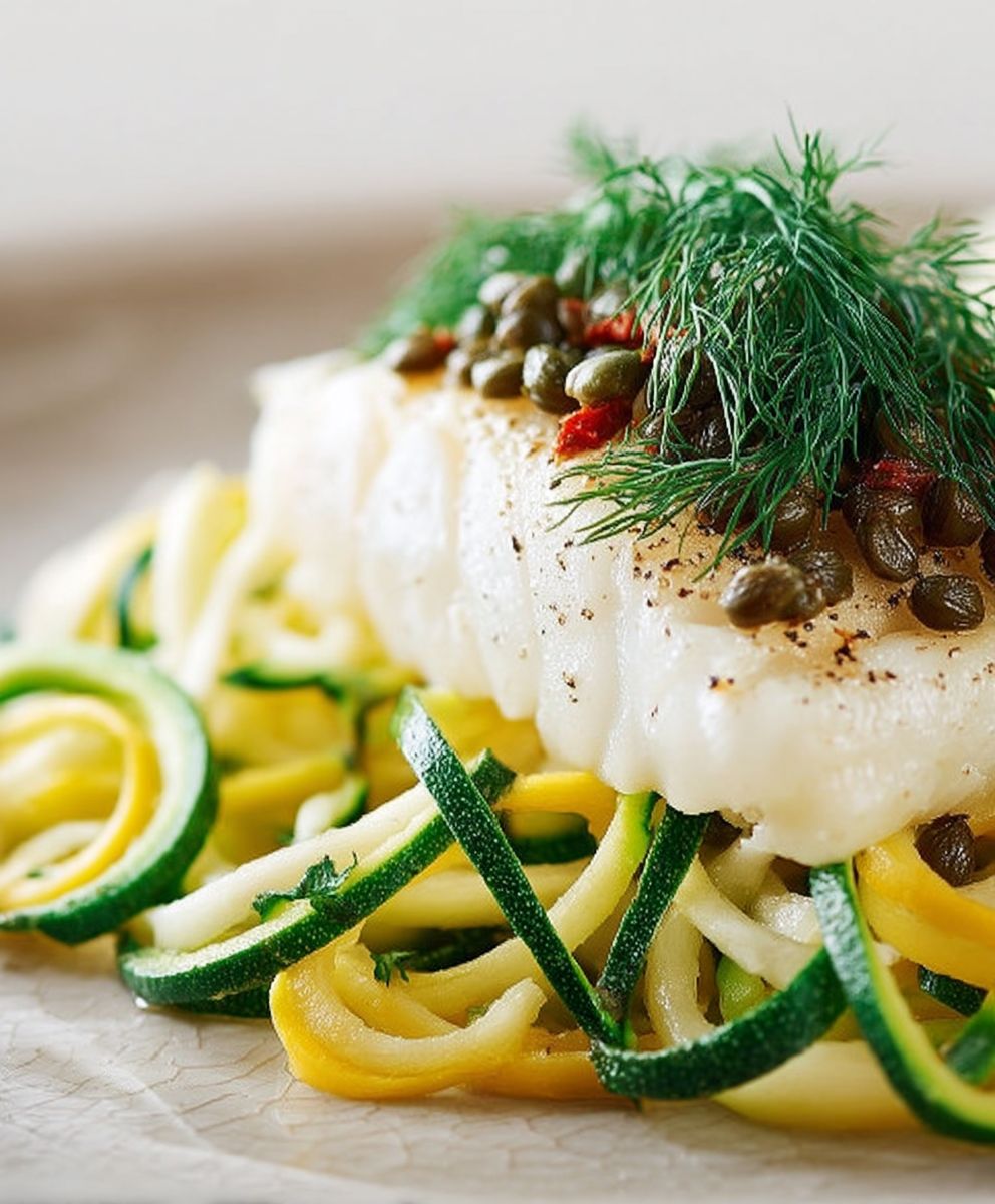 Kabeljau Zucchinipasta