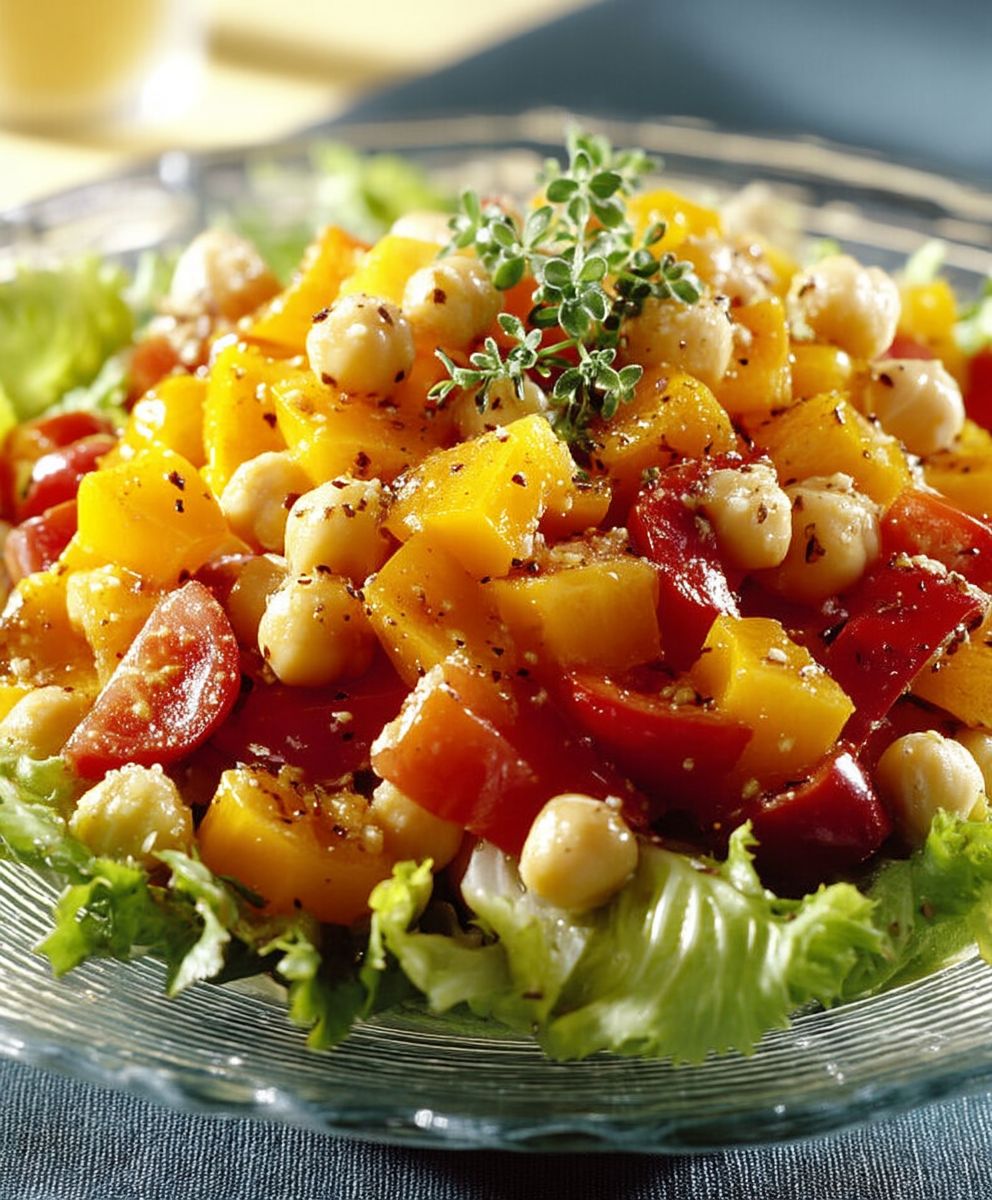 Kichererbsen Salat Paprika