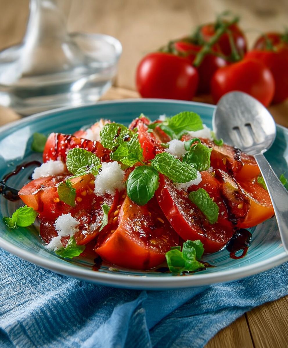 Tomatensalat Balsamico Dressing einfach