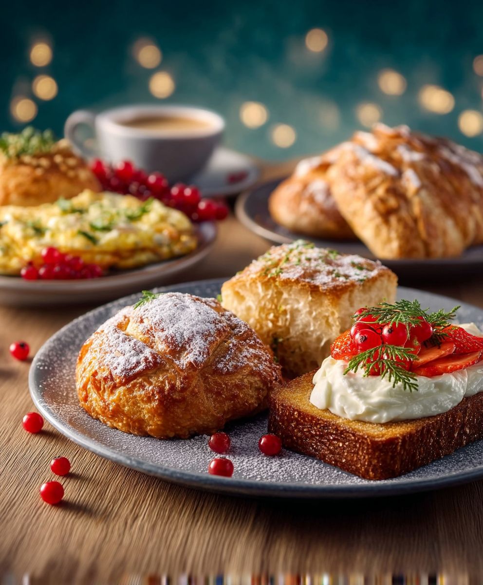 Weihnachtsfrühstück Ideen festliches Morgenessen