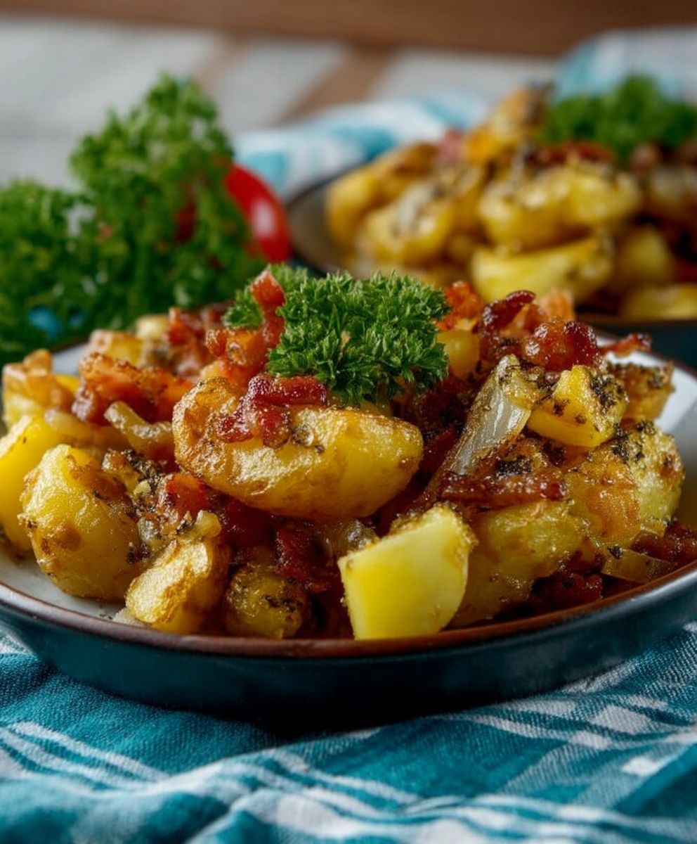 Bratkartoffeln mit Speck und Zwiebeln