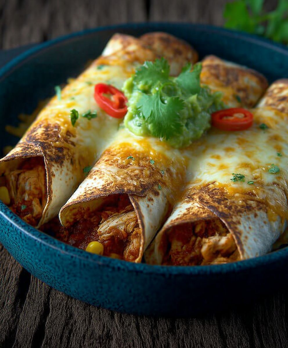 Geflügel Burritos mit Guacamole