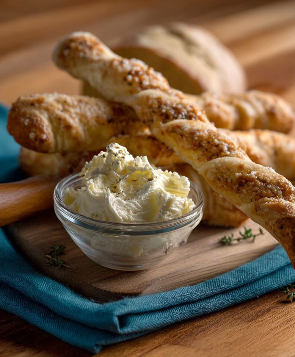 Brotstangen Honig Senf Dip