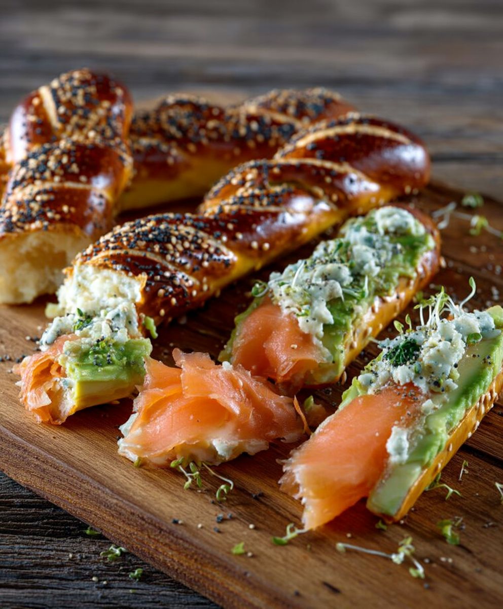 Lachs Avocado Laugenstange